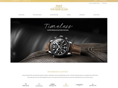 PMT Hourglass Homepage Design