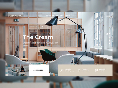 furniture landing page branding design furniture icon interace landing page typography ui ui ux ux web deisgn