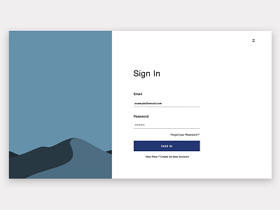 Sign In page // Experience concept branding design flat illustration interace landing page log in minimalist design sign in page typography ui ui ux ux web