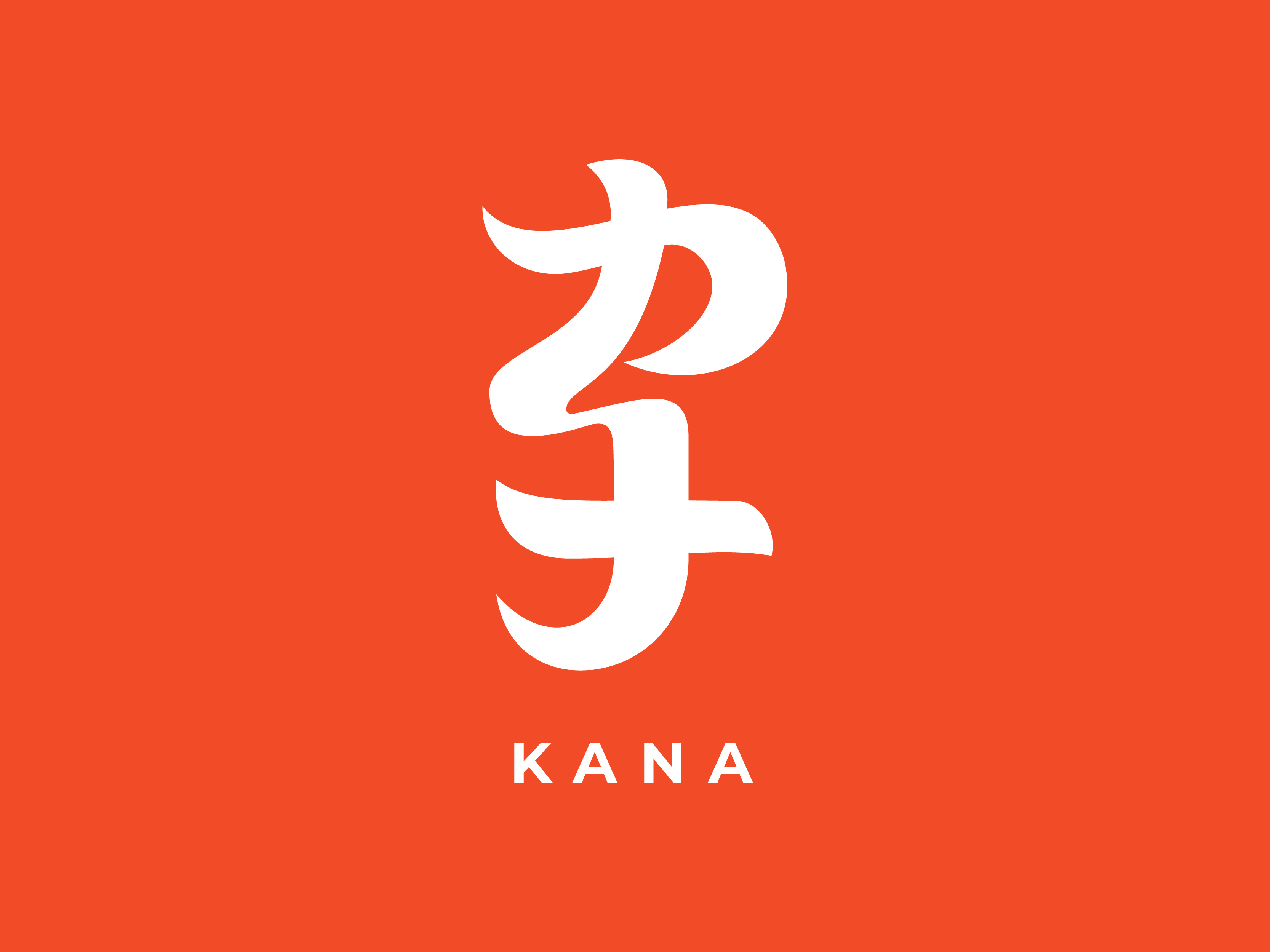 Kana japanese logo concept.