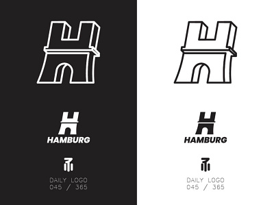 Hamburg branding building design hamburg icon logo minimalism vector
