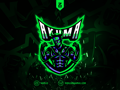 AKUMA DEMON MASCOT LOGO