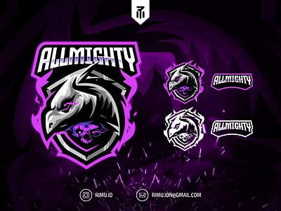 ALLMIGHTY DRAGO MASCOT LOGO branding character design esportlogo flat gaming gaming logo icon illustration logo mascot minimalism vector vector illustration