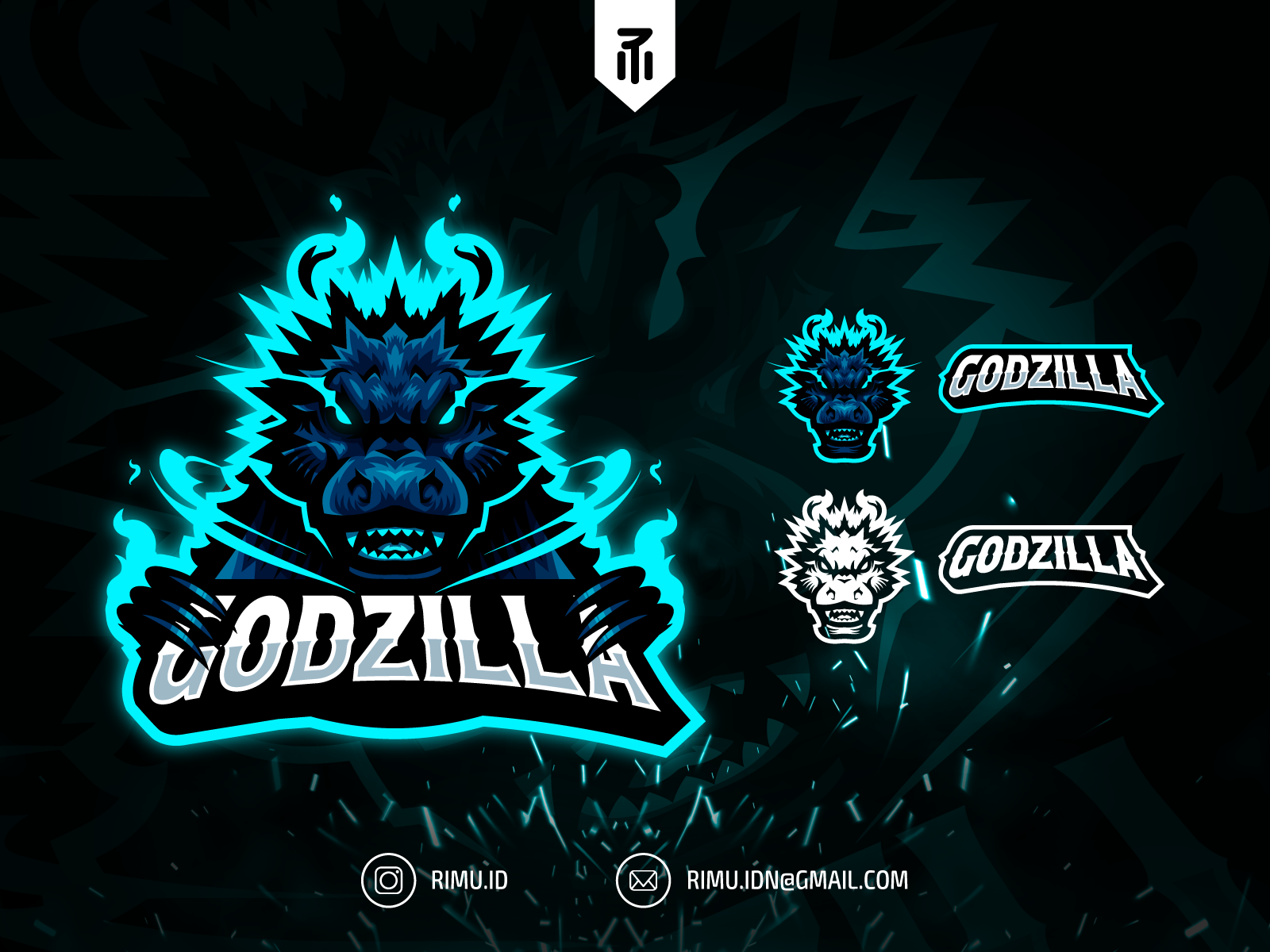 GODZILLA MASCOT LOGO by RIMU on Dribbble