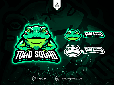 TOAD SQUAD MASCOT LOGO branding character design icon illustration logo minimalism vector