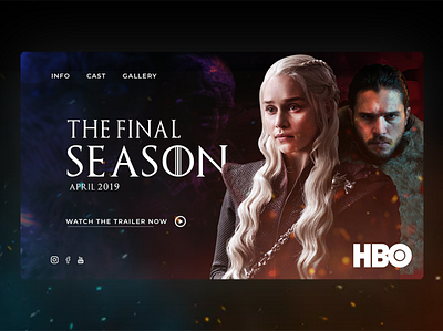 GOT Finale - UI Concept design gameofthrones got uidesign web website