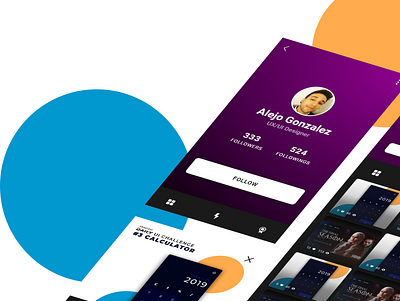 Profile concept - UI app design ui ux