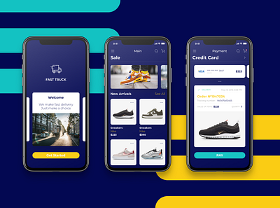 Mobile Store & Delivery delivery delivery app delivery truck ecommerce app ecommerce design figma design mobile app mobile app design mobile design mobile ui nike payment payment form shoes shoes app shop store store app ux