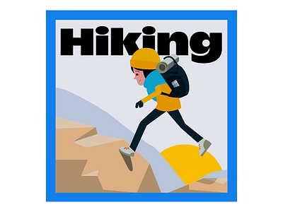 Hiking flat hiking illustration people vector