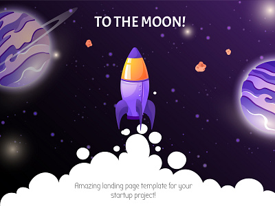 To the Moon! Startup Landing page for your project!