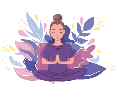 Yoga time! Meditation =) add background healthy illustration leaves lifestyle meditation relaxation sport yoga
