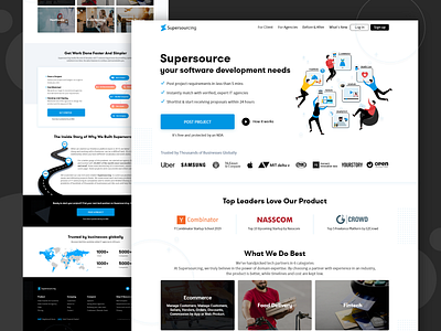 Supersourcing Landing page design freelancer illustration outsourcing services post a project project managment recommendation shiv87 shivram varangule web design