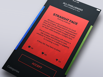 Challenge Accepted! app cards challenge game gesture ios swipe