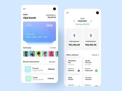 Wallet App Design | Payments | Banking | Virtual Cards