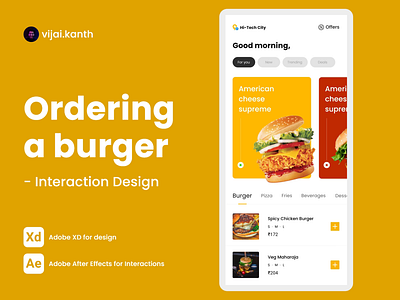 Food Delivery App for a Food Brand | Interaction Design app app design branding clean clean ui colors design food food and drink food app foodie interaction interaction animation interactiondesign motion design motion graphics ui uiux user experience