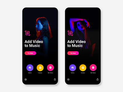 Video Editor app android app app apple apps black editor editorapp icon ios iphone x minimal mobile music simple trend 2019 typography ui ui deisgn ux video