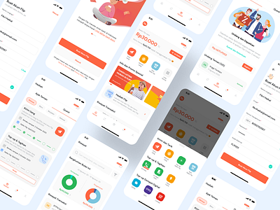 Flip: Bebas Biaya Transfer - Redesign banking banking app clean app design flip app uidesign