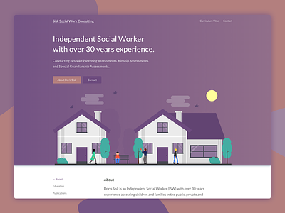 Sisk Social Work Consulting consulting evie illustrations landing page personal project theme undraw website