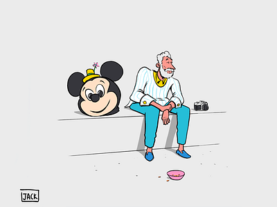 Mickey ... or not colour drawing illustration paris photography style