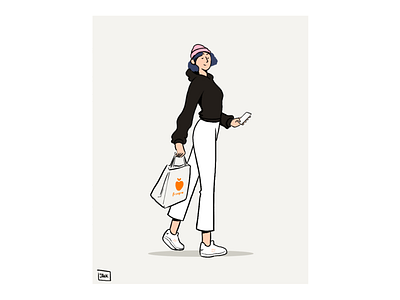 Shopping colour design drawing fashion illustration paris photography shopping style