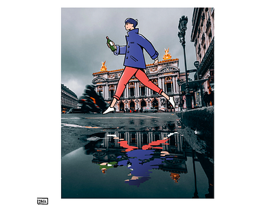 Paris rain on a Friday afternoon colour design drawing fashion illustration paris photography style wine