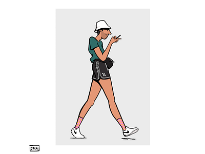 Strolling adidas art colour design drawing fashion illustration paris photography style