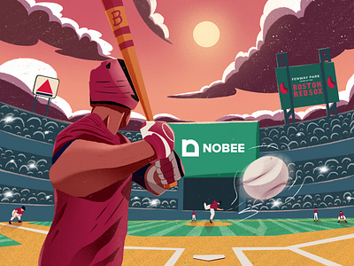 Baseball Match Illustration