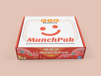 Munchpak Box 2d art 3d art box art design flat design illustration package design snack vector