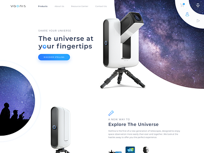 Telescope product homepage section