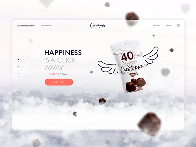 Cocotopia Hompage branding chocolate design flat homepage homepage design minimal ui ux web website