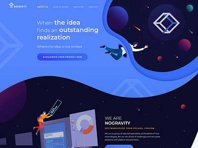 Homepage design for Technology agency 2d art animation branding design flat homepage homepage design icon identity illustration illustrator minimal mobile typography ui ux vector web website