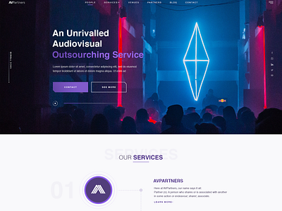 Homepage screen for Visual Agency