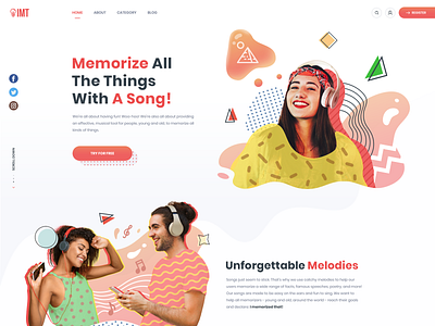 Homepage design for musical tool 2d art app branding clean design flat homepage homepage design icon illustration memphis minimal mobile product page ui ux vector web website