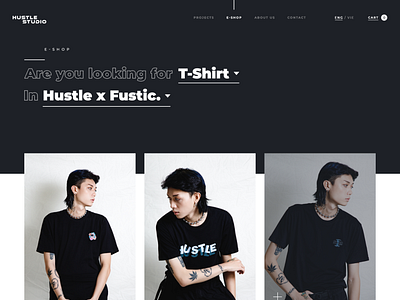 Hustle Studio E-Shop Page