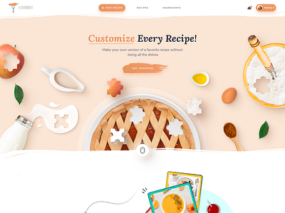 Cooking website homepage