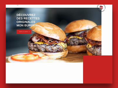 Mon Burger design website design minimalist red ui ui ux ux web webdesign website