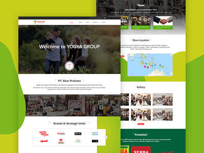 Yogya Group Landing Page Re-design company branding debut design landing page typography ui ux web website