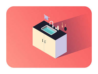 Isometric Kitchen Unit