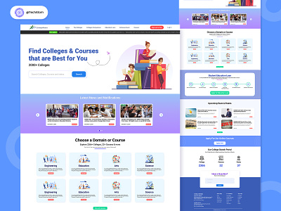 College Rasta landing page UI design landing page ui uiux user experience user interface ux web design web page design