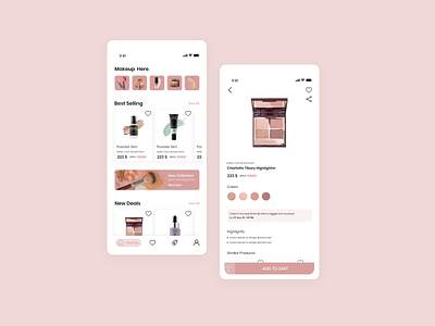 Makeup Store App app designs ecommerce ios makeup store ui ui design ux xd design