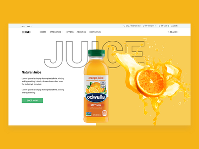 Fresh Juice Website Design design ui uiux ux web website xd