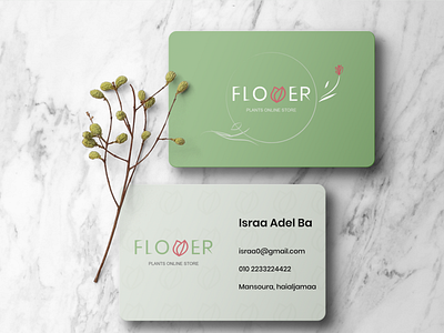 Flower Online Store - Business Card branding business card card flower logo product design