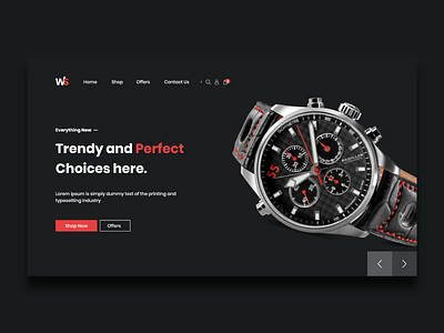 Watches Shop Web Design ecommerce shop ui ux watch web website xd