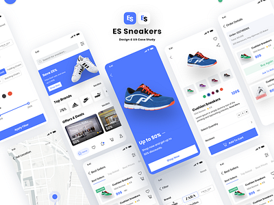 Sneakers Ecommerce App Design app ecommerce app ui ui kit ux xd