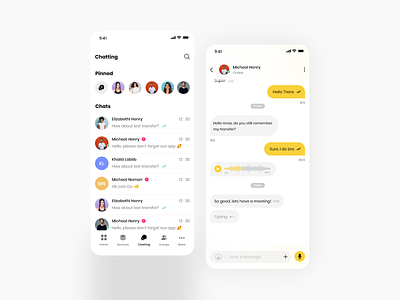 Trapay App - Chatting Screens app app design chat design figma finance group hangout message payment social socialapp ui uiux ux xd