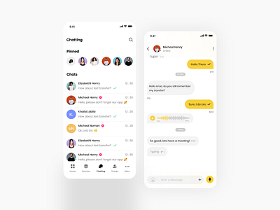 Trapay App - Chatting Screens