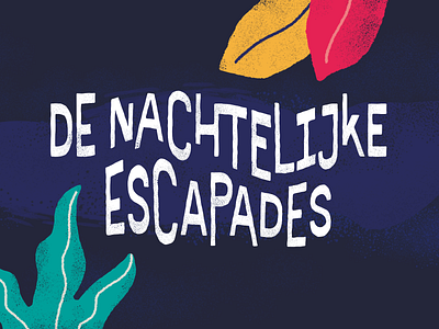 De Nachtelijke Escapades band brand brand identity colorful dutch funk grunge hiphop jazz leaves logo music plants soul texture