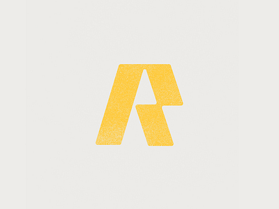 R mark brand branding colorful icon identity logo mark minimal minimalist print retro simple symbol yellow