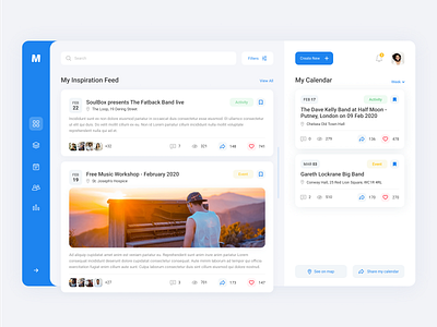 Event Dashboard calendar dashboad design event app events interface meeting news ui design