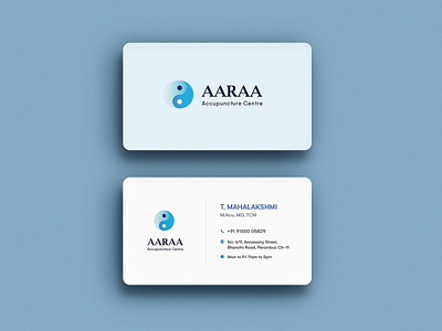 AARAA Acupunture Business Card acupuncture branding business card clinic design doctor graphic design medical yingyang